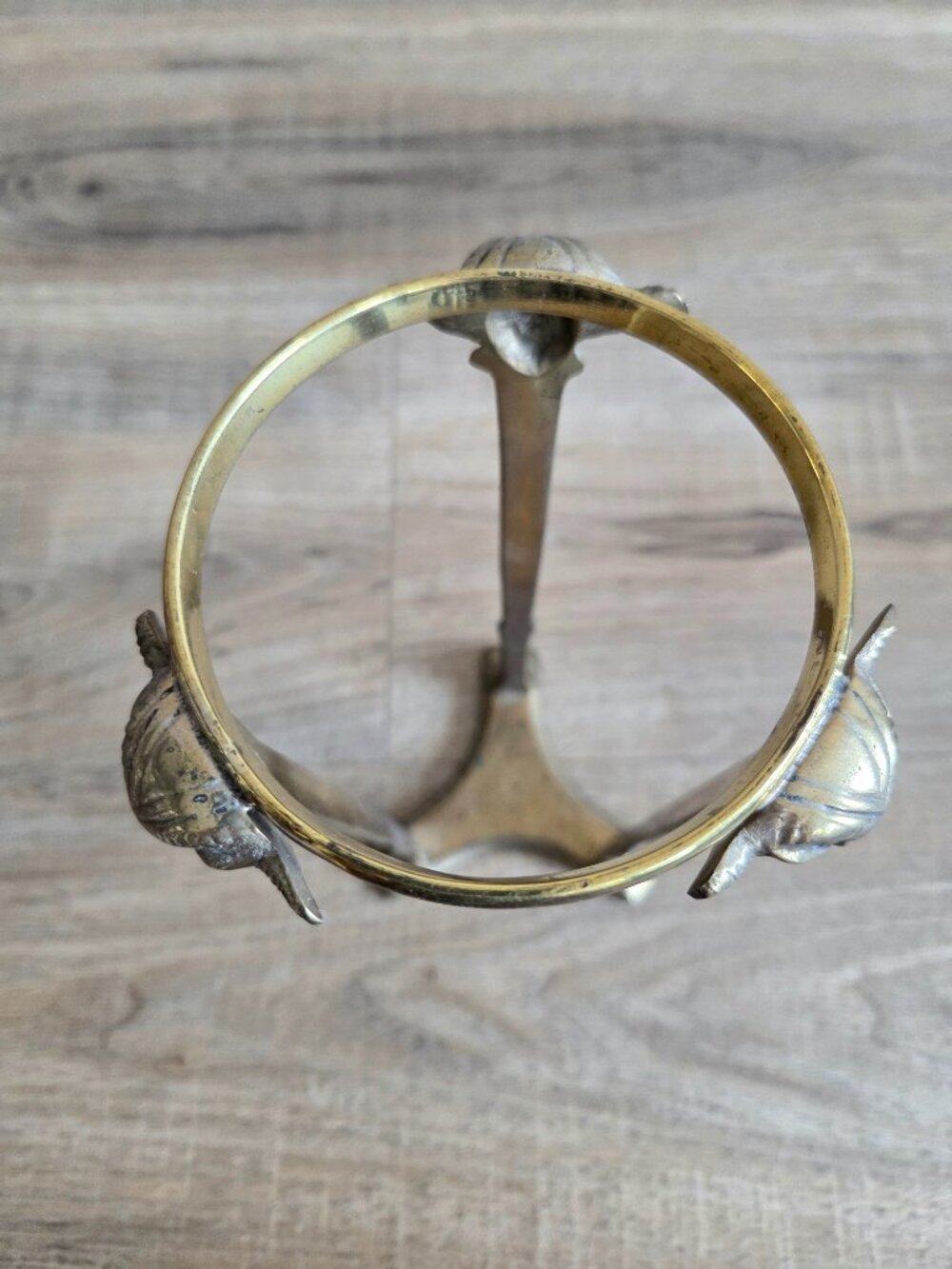 Vintage Ram's Head Plant Stand or Candleholder Hoof Feet Art Nouveau Style - Picture 4 of 7